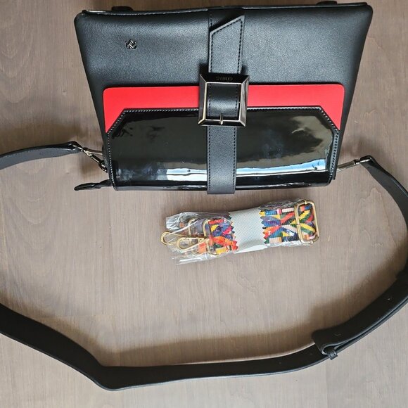 Gunas New York Emily Vegan Leather Crossbody Handbag - Picture 7 of 8